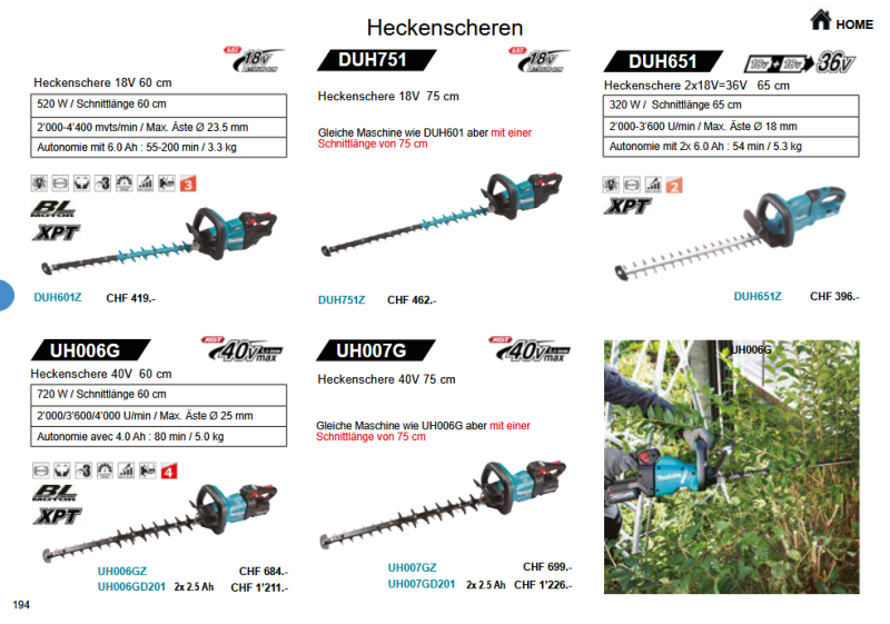52. Makita Heckenscheren